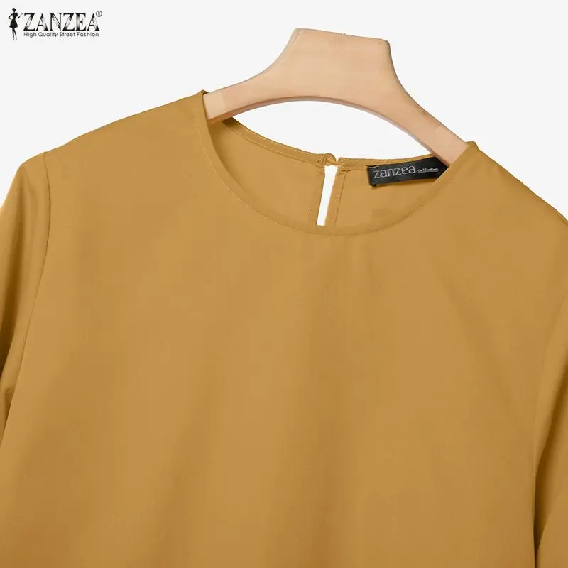 Women's Casual Chic Skirt Suits Autumn O-Neck Lantern Sleeve Blouses and A-Line Maxi Skirts 2 Piece Sets ZANZEA Woman Outfit 3XL