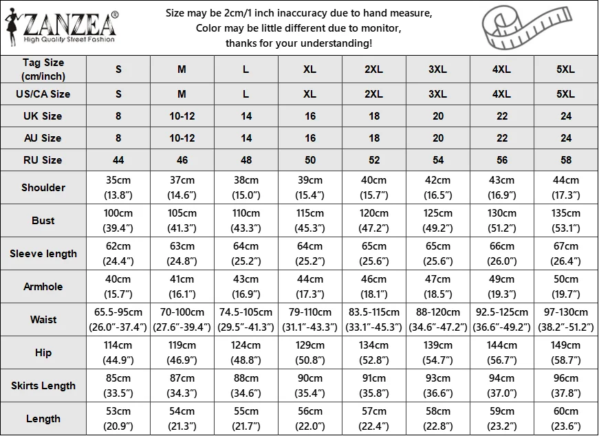 ZANZEA Casual Women's 2 Piece Skirt Sets Long Sleeve Shirts and Elastic Waist Midi Skirts Suits 2pcs Elegant Woman Outfits