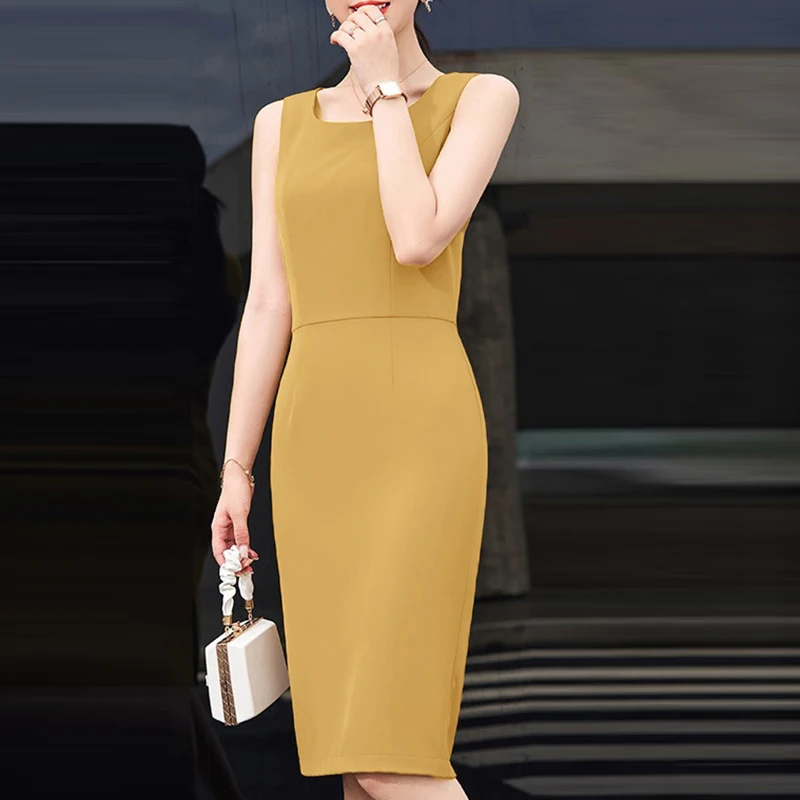 ZANZEA Elegant Women 2pcs Dress Sets Long Sleeve Short Blazer and Sleeveless Sheath Dress 2pcs Sets Autumn Classy Office Suits