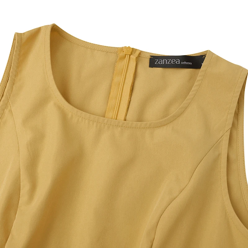 ZANZEA Elegant Women 2pcs Dress Sets Long Sleeve Short Blazer and Sleeveless Sheath Dress 2pcs Sets Autumn Classy Office Suits