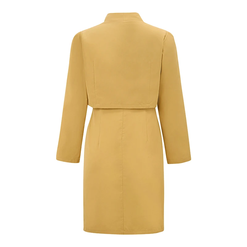 ZANZEA Elegant Women 2pcs Dress Sets Long Sleeve Short Blazer and Sleeveless Sheath Dress 2pcs Sets Autumn Classy Office Suits