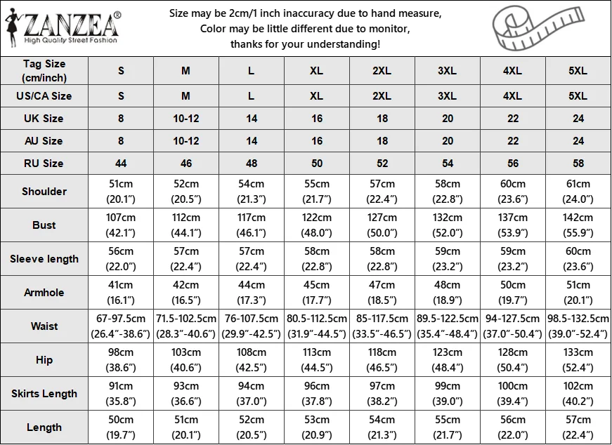 ZANZEA Women's Elegant Office Blazer Suits Contrast-Color Lapel Short Blazer & Midi Skirts 2 Pieces Sets Outfit Chic Skirt Suits