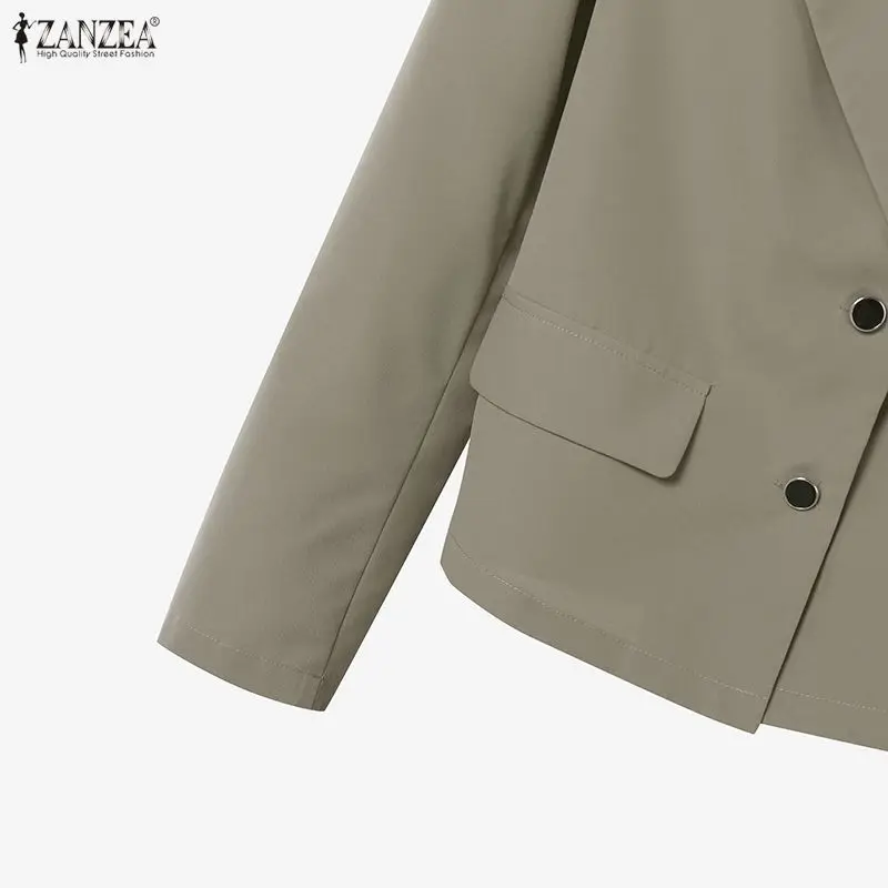 ZANZEA Elegant Women's Skirt Suits Long Sleeve Blazer Jackets & A-Line Pleated Skirts 2 Pieces Sets Outfits Office Lady Sets 3XL