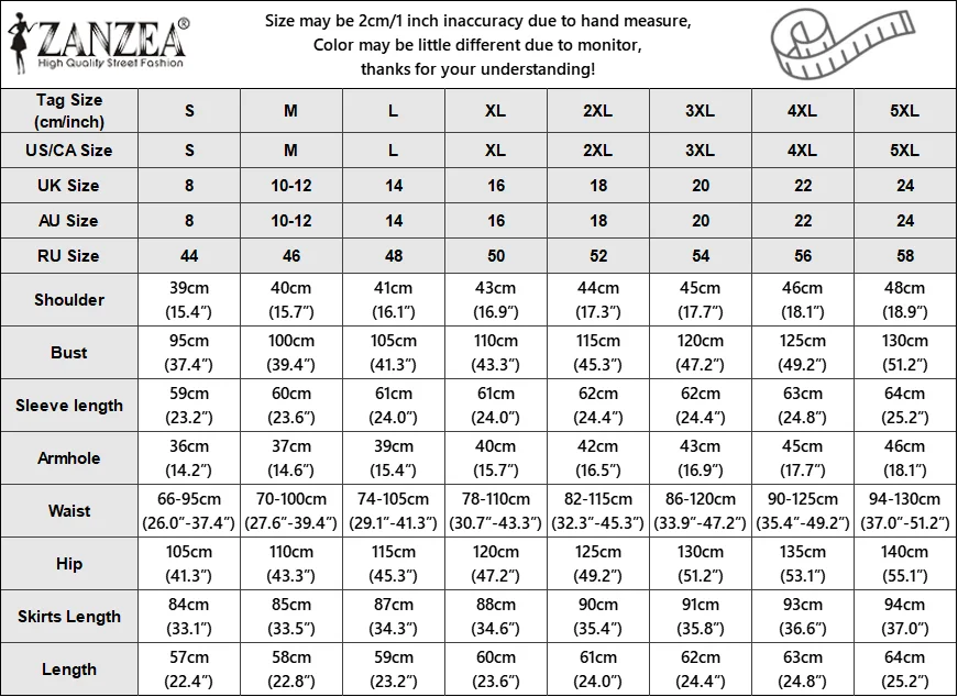 ZANZEA Elegant Women's Skirt Suits Long Sleeve Blazer Jackets & A-Line Pleated Skirts 2 Pieces Sets Outfits Office Lady Sets 3XL