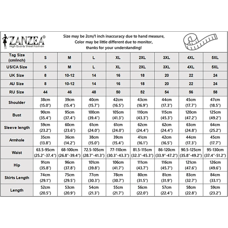 ZANZEA Elegant Office Wear Skirt Suits Women's Long Sleeve Short Blazer Jackets & A-Line Midi Skirts 2 Piece Sets Woman Outfits