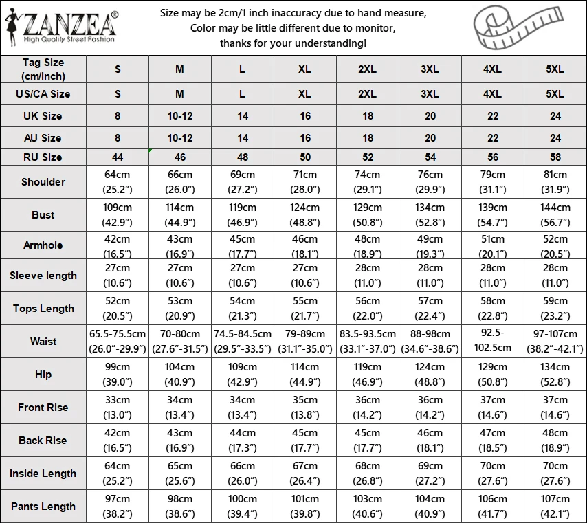 ZANZEA Womens Casual 2 Pieces Sets Printed 3/4 Sleeve Blouses Wide Leg Pants Two Pieces Outfits 2025 Fashion Day Wear Pant Sets