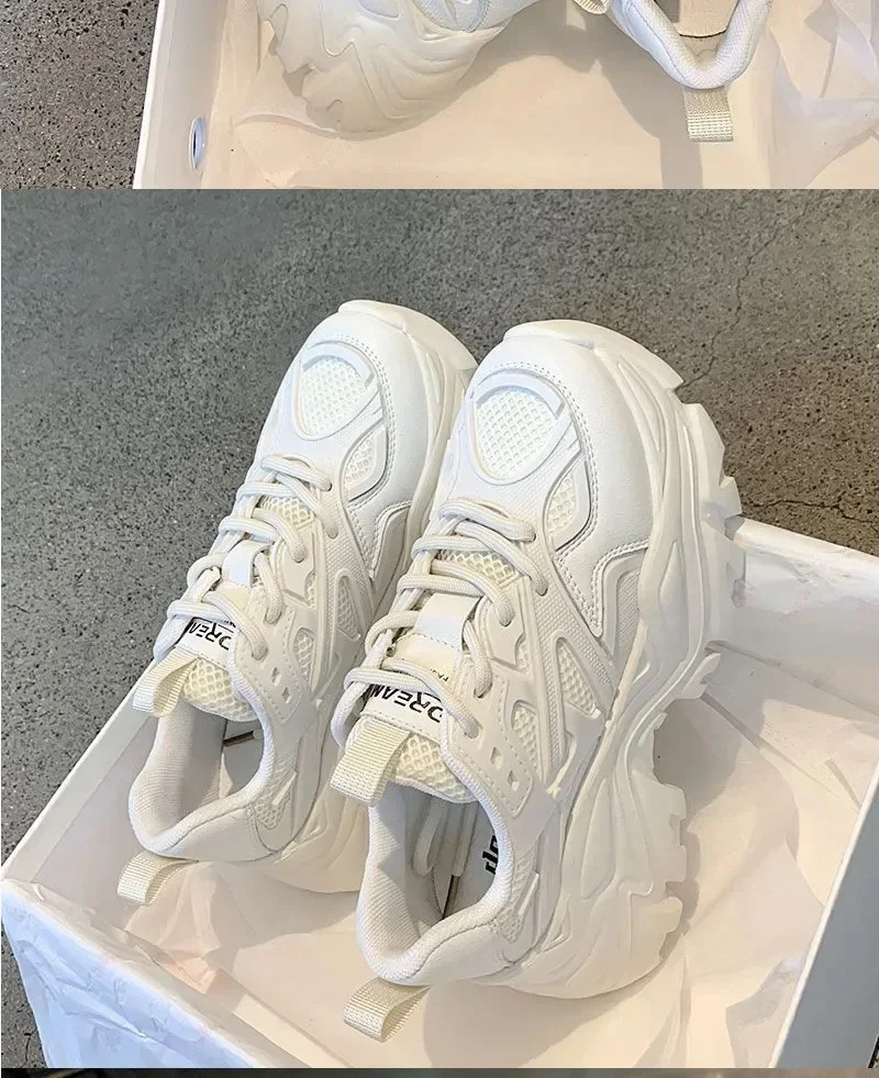 Women New Fashion Platform Sport Shoes Women Summer Black Casual Chunky Sneakers Women Mesh Leather Platform Shoes Women New Fashion Platform Sport Shoes Women Summer Black Casual Chunky Sneakers Women Mesh Leather Platform Shoes