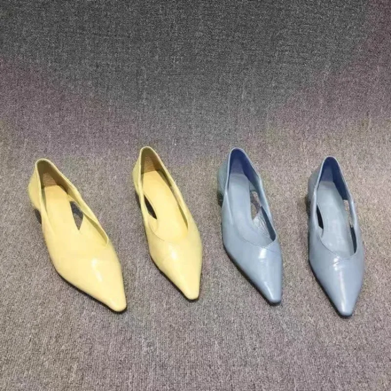 Shoes Woman 2025 Autumn Pointed Toe Modis Casual Female Sneakers Flats Low Heels New Fall Comfortable Cute Dress Solid Lace-Up