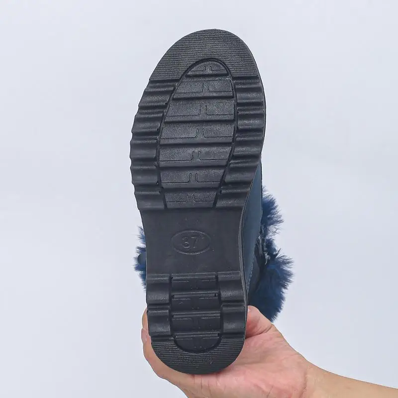 Waterproof Fabric Non Slip Thick Bottom Snow Boots Women Winter Fluffy Fur Ankle Boots Plus Size 43 Warm Plush Hiking Shoes Waterproof Fabric Non Slip Thick Bottom Snow Boots Women Winter Fluffy Fur Ankle Boots Plus Size 43 Warm Plush Hiking Shoes