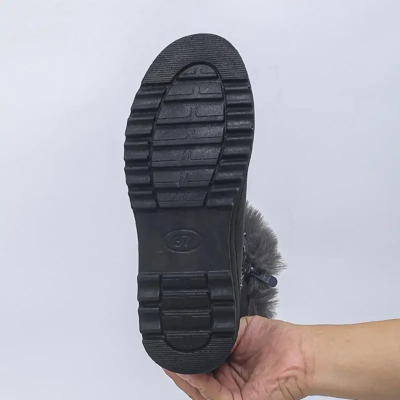 Waterproof Fabric Non Slip Thick Bottom Snow Boots Women Winter Fluffy Fur Ankle Boots Plus Size 43 Warm Plush Hiking Shoes Waterproof Fabric Non Slip Thick Bottom Snow Boots Women Winter Fluffy Fur Ankle Boots Plus Size 43 Warm Plush Hiking Shoes