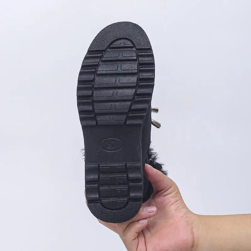 Waterproof Fabric Non Slip Thick Bottom Snow Boots Women Winter Fluffy Fur Ankle Boots Plus Size 43 Warm Plush Hiking Shoes Waterproof Fabric Non Slip Thick Bottom Snow Boots Women Winter Fluffy Fur Ankle Boots Plus Size 43 Warm Plush Hiking Shoes