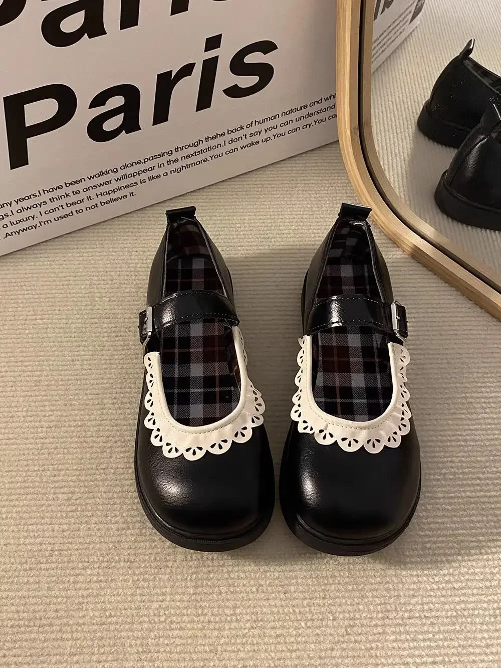 Woman Pumps Gothic Shoes for Women Kawaii Mary Jane Evening Black Cute Low Heel Elegant Japanese Style Lolita Round Toe Korean Woman Pumps Gothic Shoes for Women Kawaii Mary Jane Evening Black Cute Low Heel Elegant Japanese Style Lolita Round Toe Korean