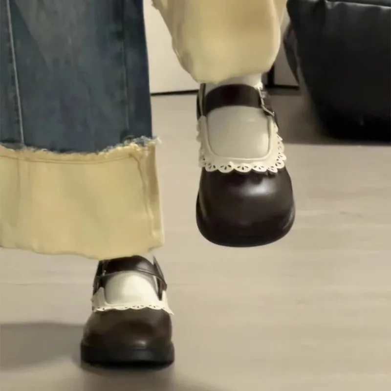 Woman Pumps Gothic Shoes for Women Kawaii Mary Jane Evening Black Cute Low Heel Elegant Japanese Style Lolita Round Toe Korean Woman Pumps Gothic Shoes for Women Kawaii Mary Jane Evening Black Cute Low Heel Elegant Japanese Style Lolita Round Toe Korean