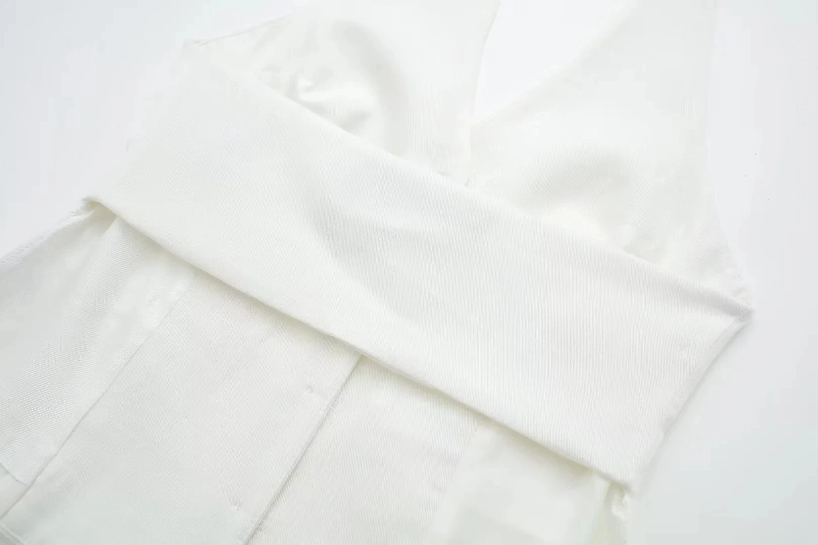 HH Women Fashion Solid Pant Suit Halter Single Breasted Sleeveless Blazer Vest Top Zipper Fly Trousers Office Lady Sets