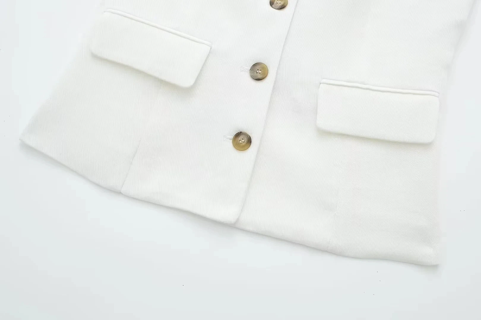 HH Women Fashion Solid Pant Suit Halter Single Breasted Sleeveless Blazer Vest Top Zipper Fly Trousers Office Lady Sets