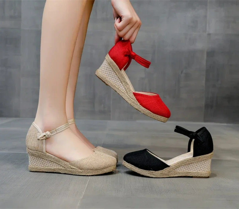 Woman Sandals Summer Shoes Espadrilles Wedges In Ladies Comfort Casual Shoes Party Sandals Footwear Zapatillas Mujer Verano