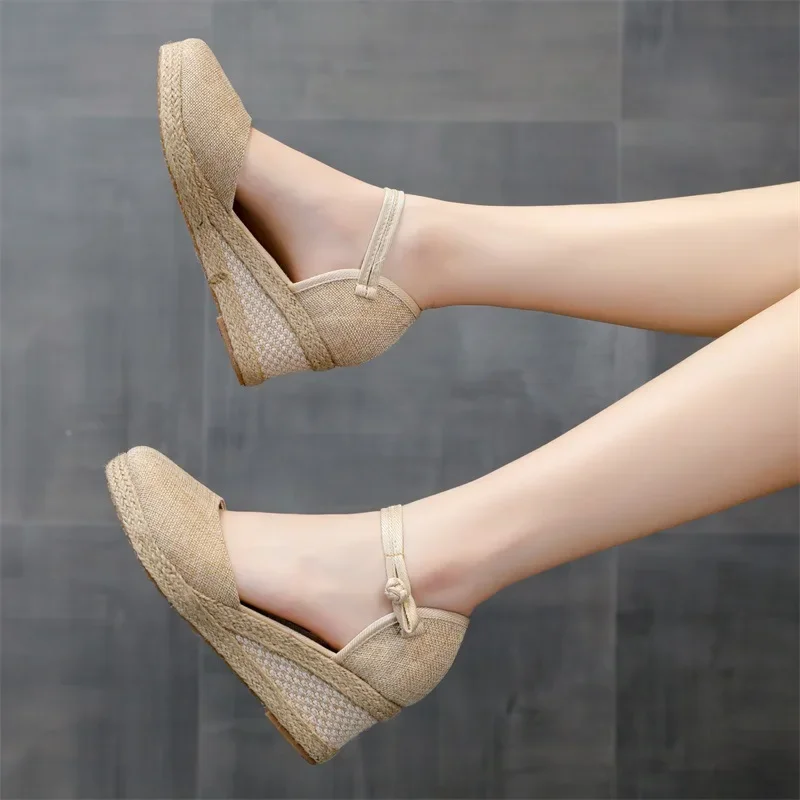 Woman Sandals Summer Shoes Espadrilles Wedges In Ladies Comfort Casual Shoes Party Sandals Footwear Zapatillas Mujer Verano