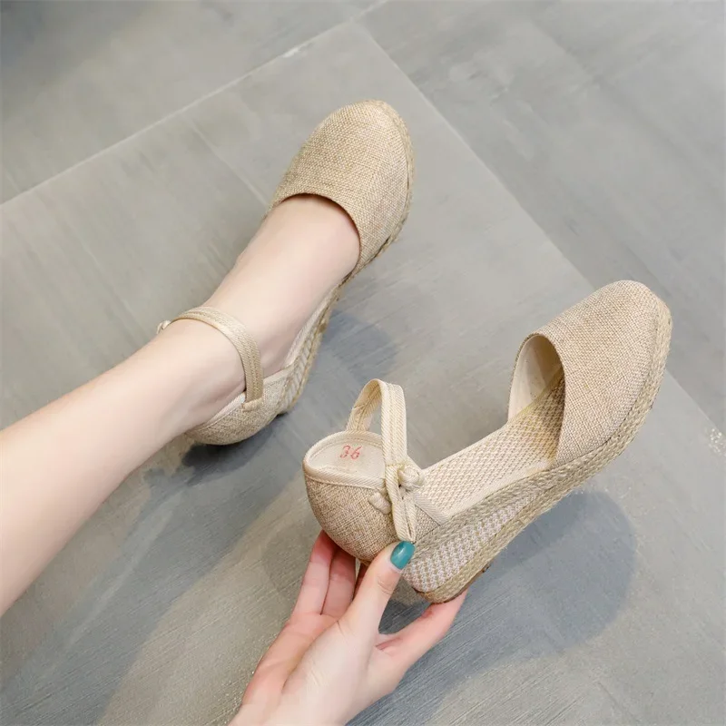 Woman Sandals Summer Shoes Espadrilles Wedges In Ladies Comfort Casual Shoes Party Sandals Footwear Zapatillas Mujer Verano