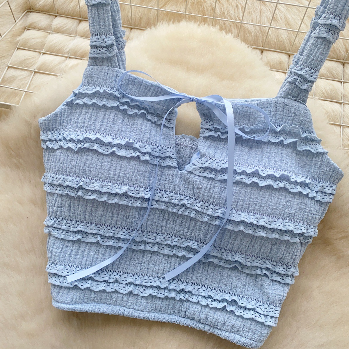 CM.YAYA Beach Boho Women's Set Strap Sleeveless Tank Top and Ruched Mini A-line Skirts Two 2 Piece Sets 2025 Summer Outfits