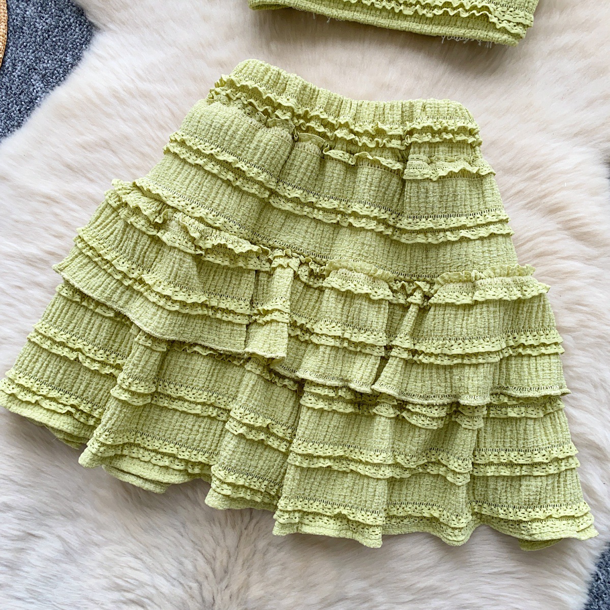 CM.YAYA Beach Boho Women's Set Strap Sleeveless Tank Top and Ruched Mini A-line Skirts Two 2 Piece Sets 2025 Summer Outfits