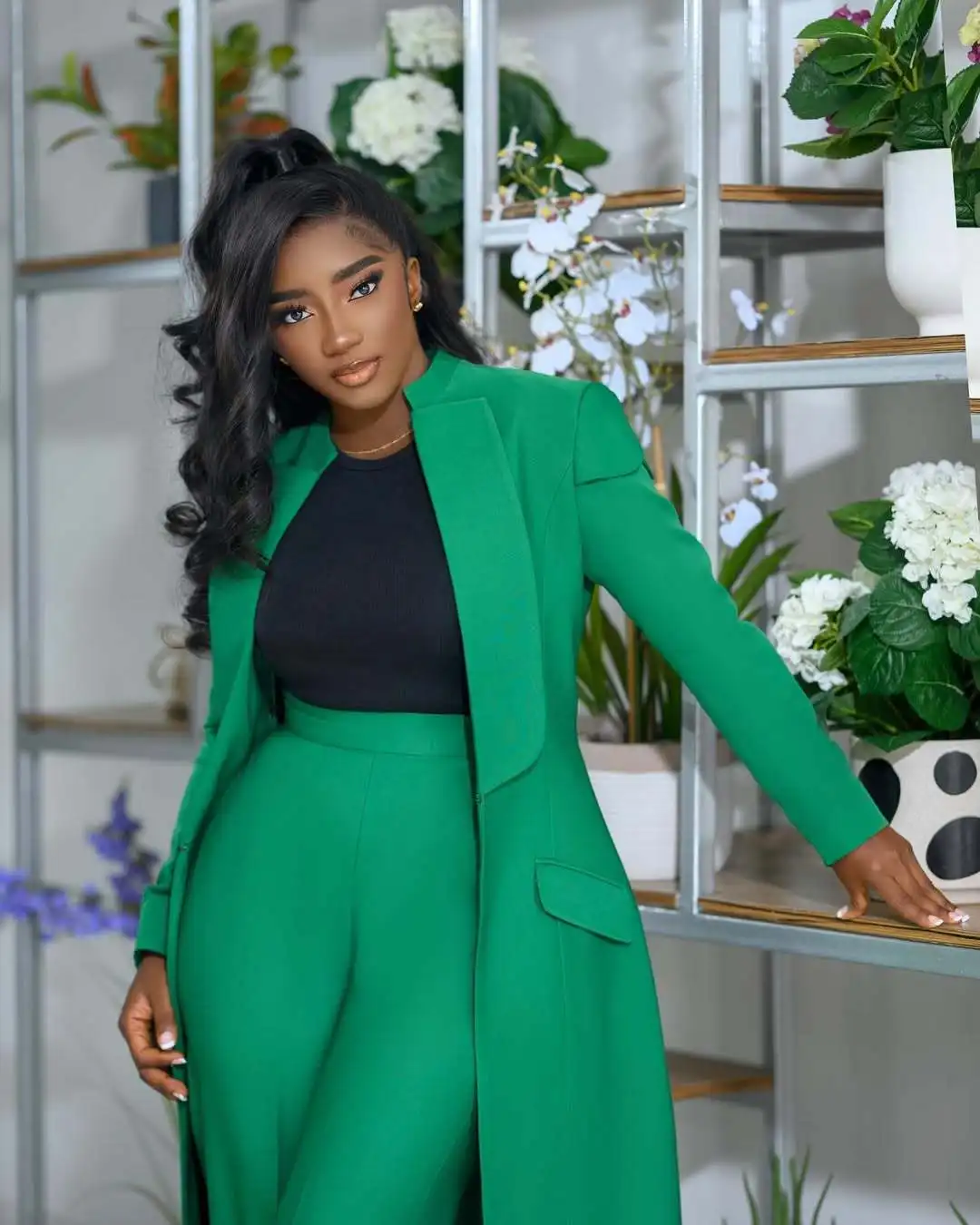 CM.YAYA Women's Set Full Sleeve X-Long Blazer Coat+ Long Pant Suit 2025 Spring Streetwear Two 2 Piece Set Africa OL Work Outfits