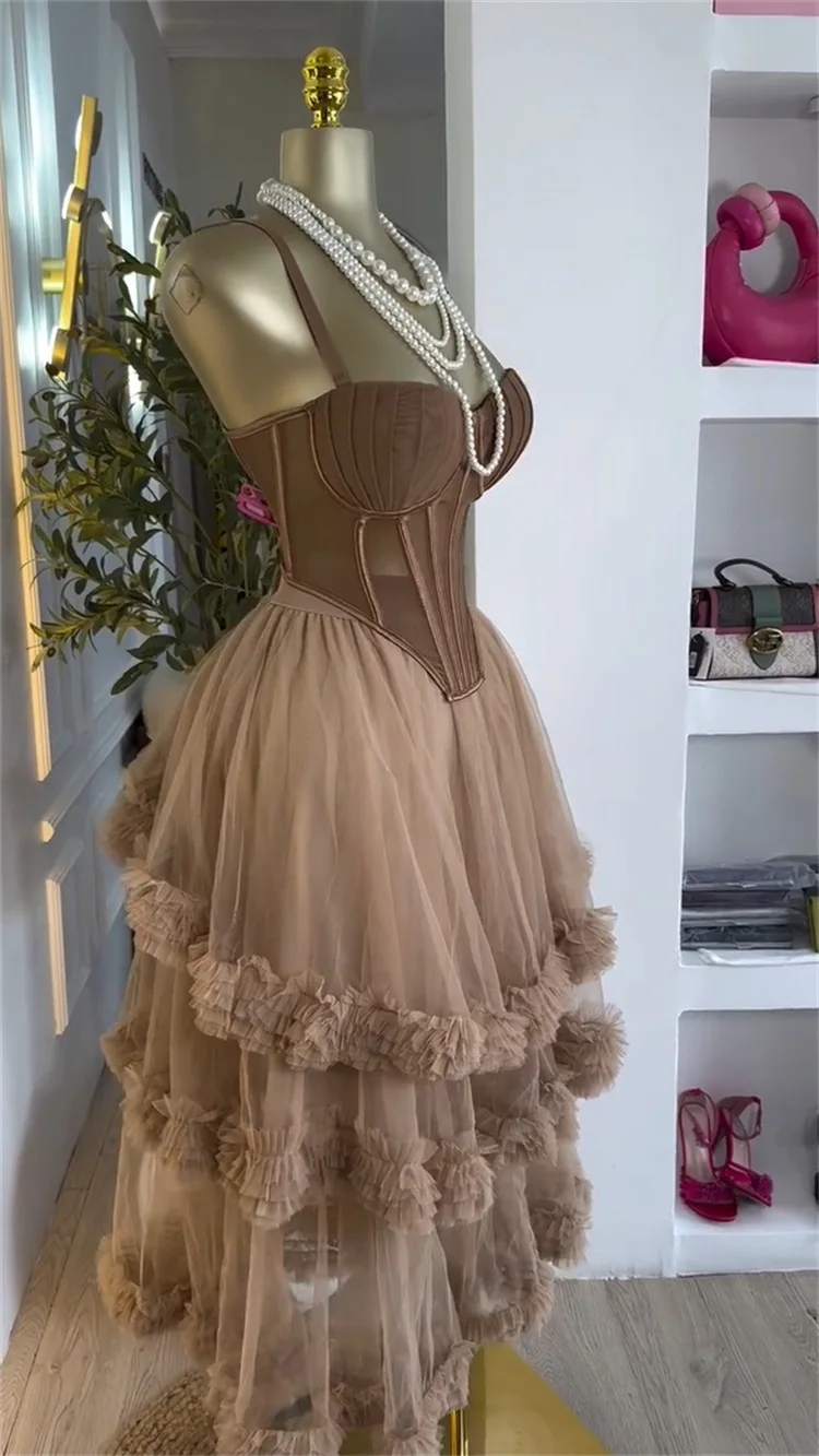 CM.YAYA Women's Dress Set Sleeveless Strap Tops and Pleated Tiered Skirts Suit Elegant Vacation Birthday Two 2 Piece Set Outfits