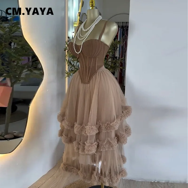 CM.YAYA Women’s Dress Set Sleeveless Strap Tops and Pleated Tiered Skirts Suit Elegant Vacation Birthday Two 2 Piece Set Outfits CM.YAYA Women's Dress Set Sleeveless Strap Tops and Pleated Tiered Skirts Suit Elegant Vacation Birthday Two 2 Piece Set Outfits
