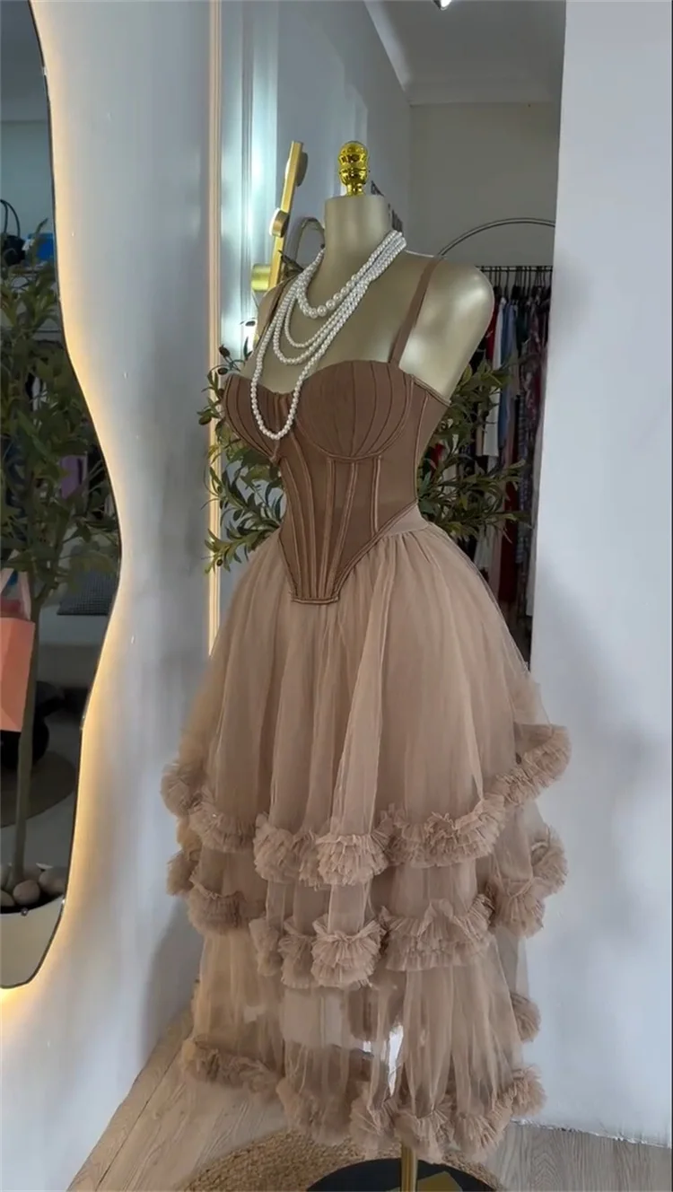 CM.YAYA Women's Dress Set Sleeveless Strap Tops and Pleated Tiered Skirts Suit Elegant Vacation Birthday Two 2 Piece Set Outfits