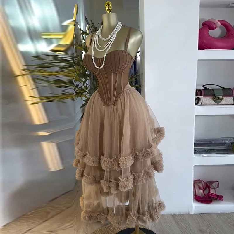 CM.YAYA Women's Dress Set Sleeveless Strap Tops and Pleated Tiered Skirts Suit Elegant Vacation Birthday Two 2 Piece Set Outfits