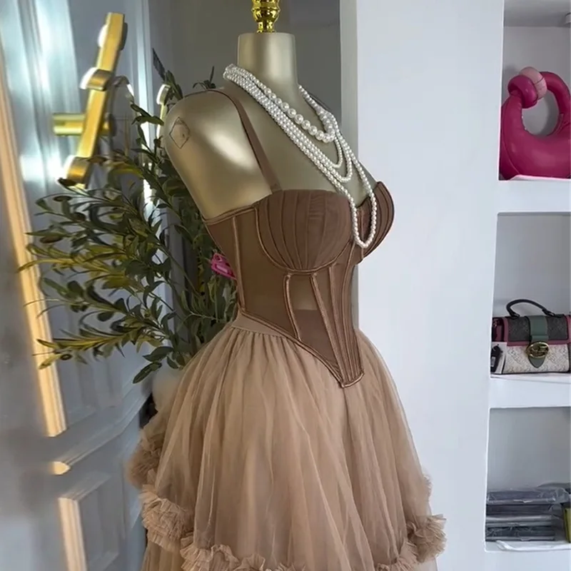 CM.YAYA Women's Dress Set Sleeveless Strap Tops and Pleated Tiered Skirts Suit Elegant Vacation Birthday Two 2 Piece Set Outfits