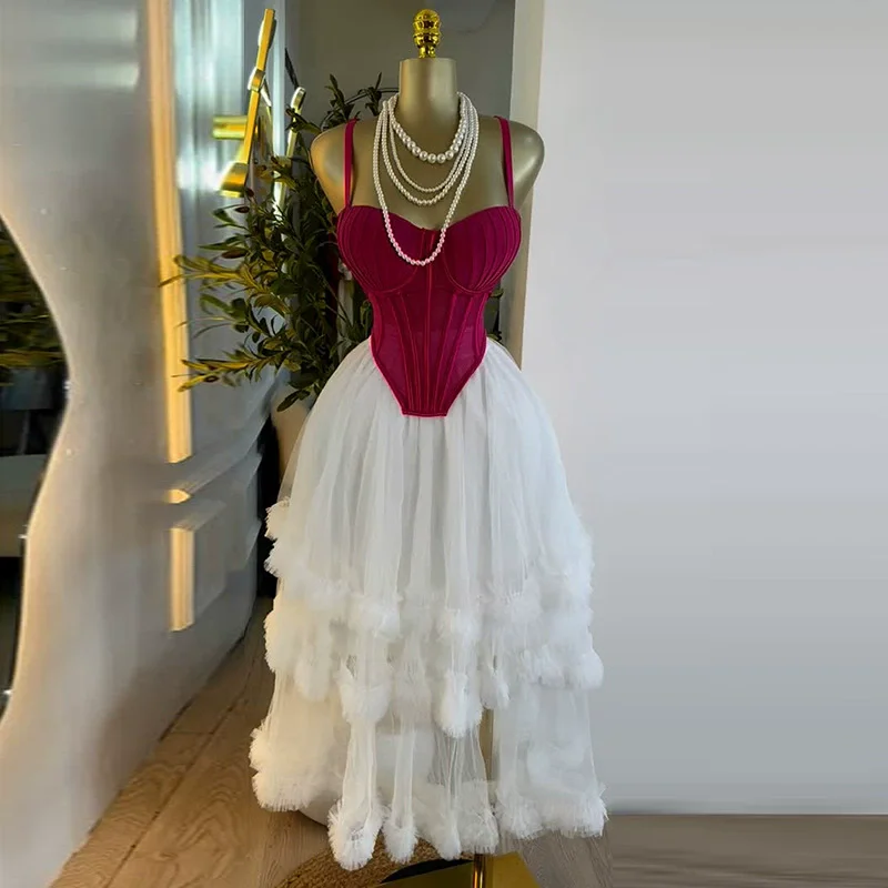 CM.YAYA Women’s Dress Set Sleeveless Strap Tops and Pleated Tiered Skirts Suit Elegant Vacation Birthday Two 2 Piece Set Outfits CM.YAYA Women's Dress Set Sleeveless Strap Tops and Pleated Tiered Skirts Suit Elegant Vacation Birthday Two 2 Piece Set Outfits