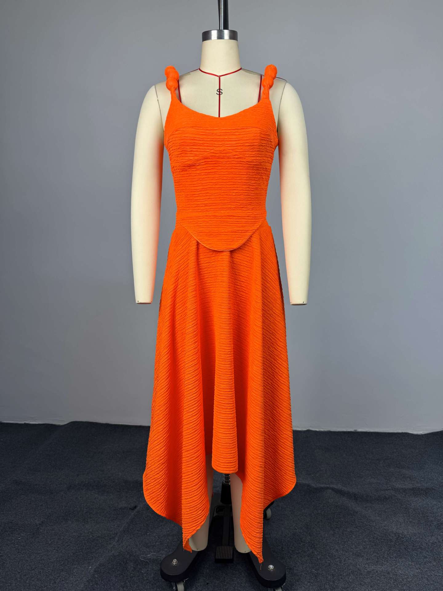 GLCMYAYA Street Fashion Women's Set Strap Lace Up Back Crop Top and Irregular Long Skirt Suit Vacation Two 2 Piece Set Outfits