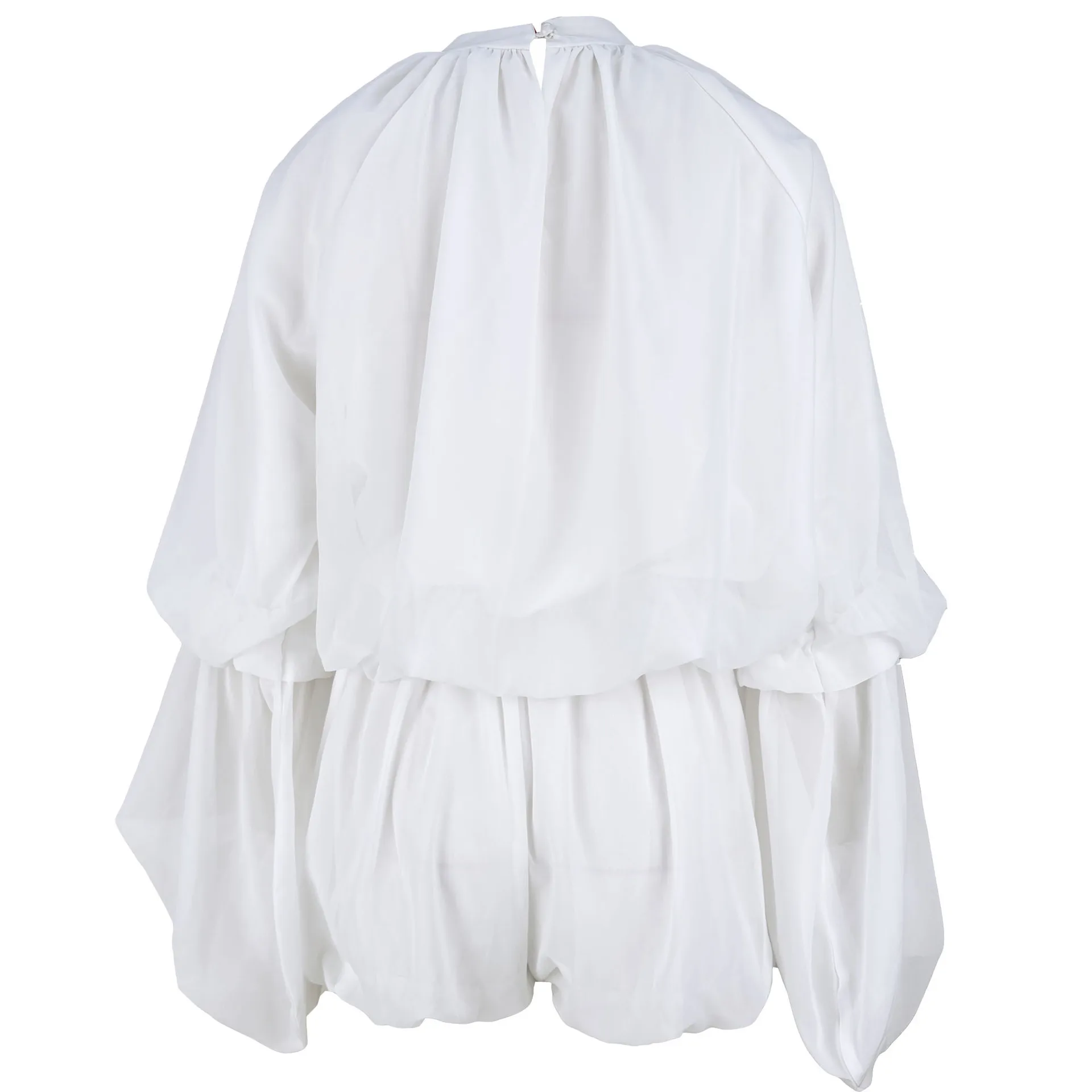 CM.YAYA Women's Set Lantern Long Sleeve Tops and Bubble Ruffles Shorts Suit 2025 Summer Street Ruched Two 2 Piece Sets Outfit CM.YAYA Women's Set Lantern Long Sleeve Tops and Bubble Ruffles Shorts Suit 2025 Summer Street Ruched Two 2 Piece Sets Outfit