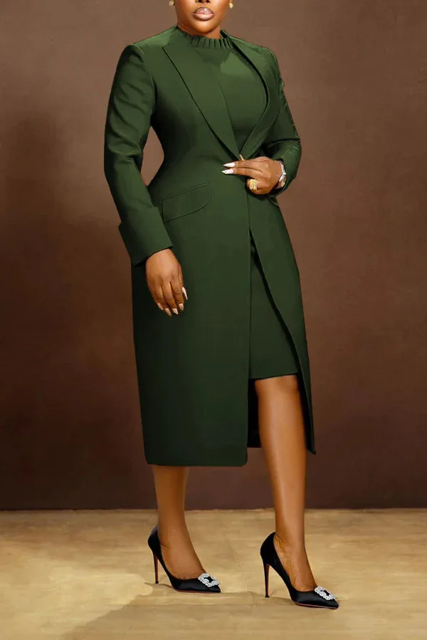 CM.YAYA Women's Set Full Sleeve Long Blazer Coat+ Long Dress Suit 2025 Winter Streetwear Two 2 Piece Set Africa OL Work Outfits CM.YAYA Women's Set Full Sleeve Long Blazer Coat+ Long Dress Suit 2025 Winter Streetwear Two 2 Piece Set Africa OL Work Outfits