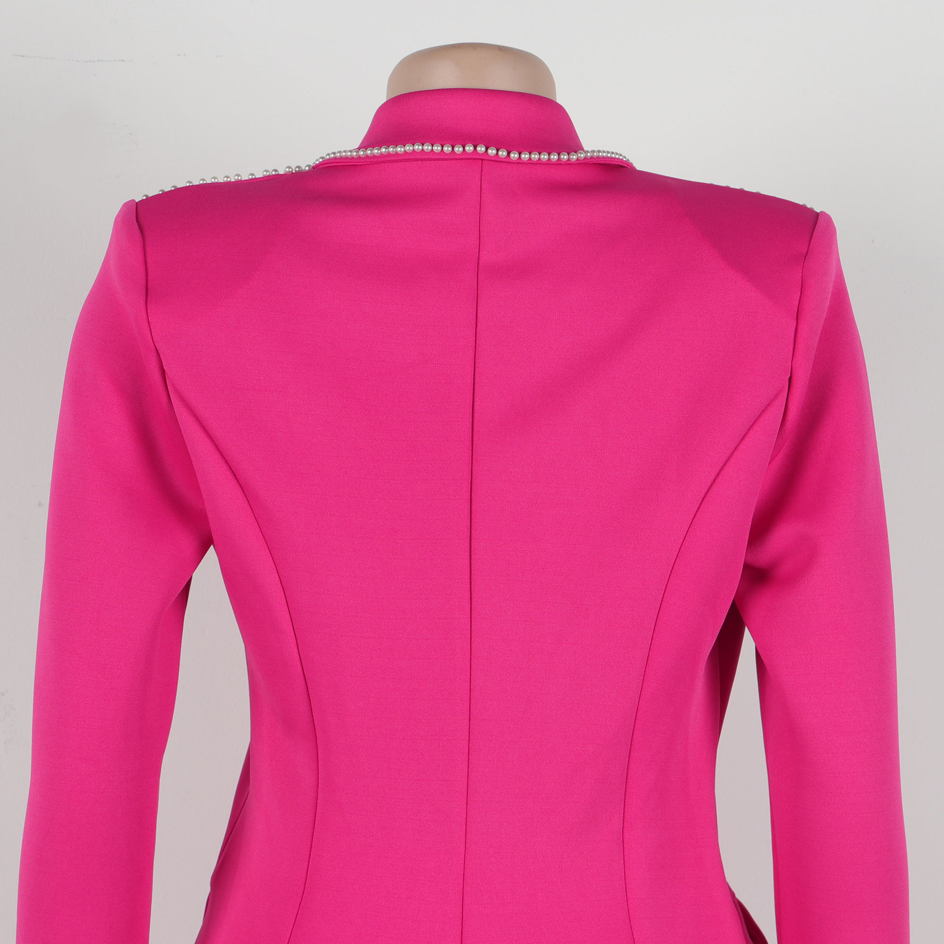 CM.YAYA Fashion Pearl Splicing Women's Set Long Sleeve Blazer and Wide Leg Pants Suit 2024 Winter OL Fall Two 2 Piece Set Outfit CM.YAYA Fashion Pearl Splicing Women's Set Long Sleeve Blazer and Wide Leg Pants Suit 2024 Winter OL Fall Two 2 Piece Set Outfit