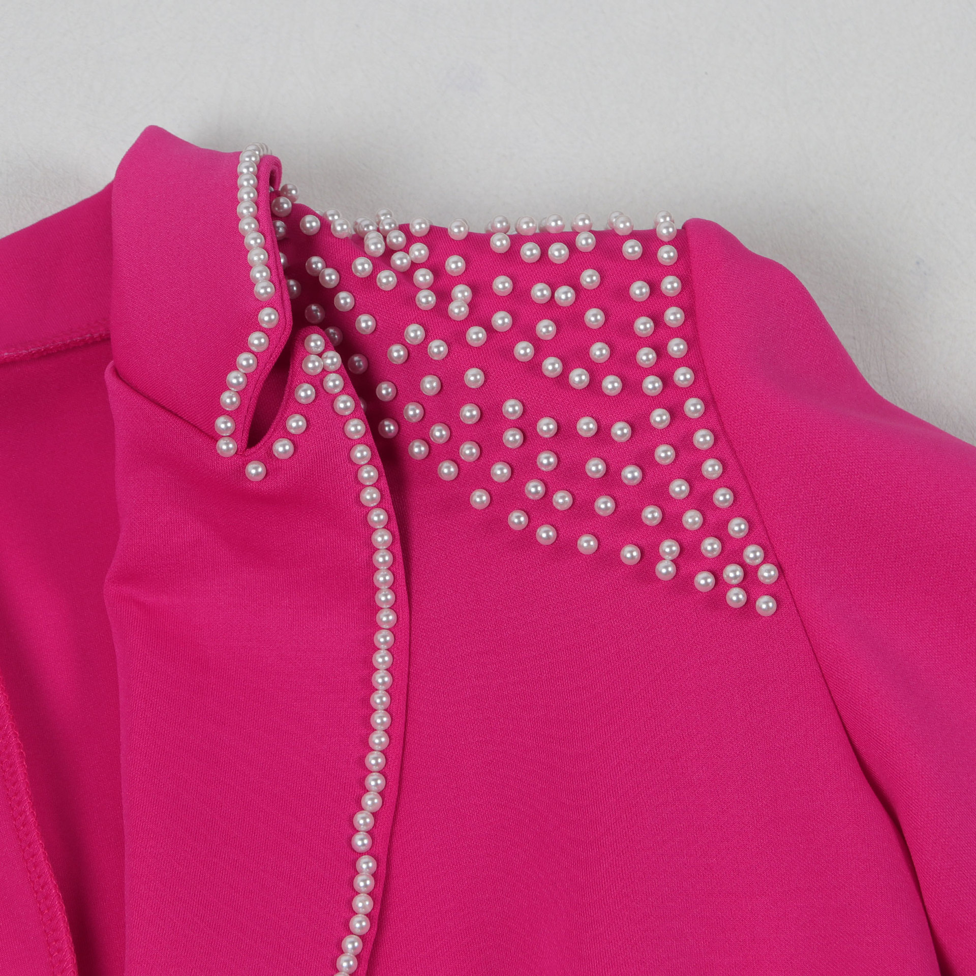 CM.YAYA Fashion Pearl Splicing Women's Set Long Sleeve Blazer and Wide Leg Pants Suit 2024 Winter OL Fall Two 2 Piece Set Outfit CM.YAYA Fashion Pearl Splicing Women's Set Long Sleeve Blazer and Wide Leg Pants Suit 2024 Winter OL Fall Two 2 Piece Set Outfit