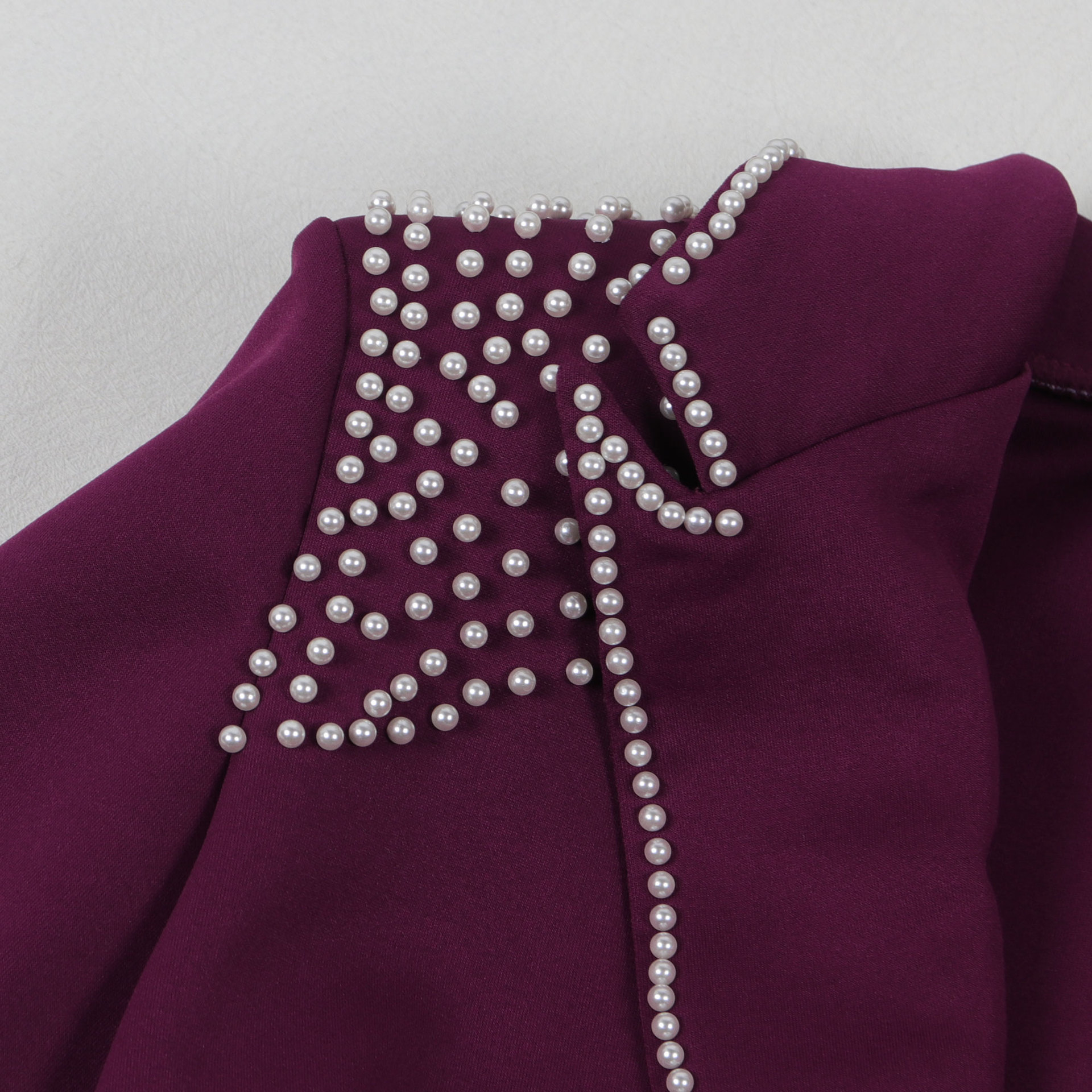 CM.YAYA Fashion Pearl Splicing Women's Set Long Sleeve Blazer and Wide Leg Pants Suit 2024 Winter OL Fall Two 2 Piece Set Outfit CM.YAYA Fashion Pearl Splicing Women's Set Long Sleeve Blazer and Wide Leg Pants Suit 2024 Winter OL Fall Two 2 Piece Set Outfit