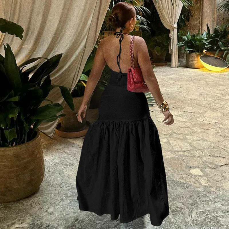 CM.YAYA Elegant Women's Set Sleeveless Strap Bodysuit +Long Skirts Set Autumn Tracksuit Sexy 2024 Tie Up Two 2 Piece Set Outfits CM.YAYA Elegant Women's Set Sleeveless Strap Bodysuit +Long Skirts Set Autumn Tracksuit Sexy 2024 Tie Up Two 2 Piece Set Outfits