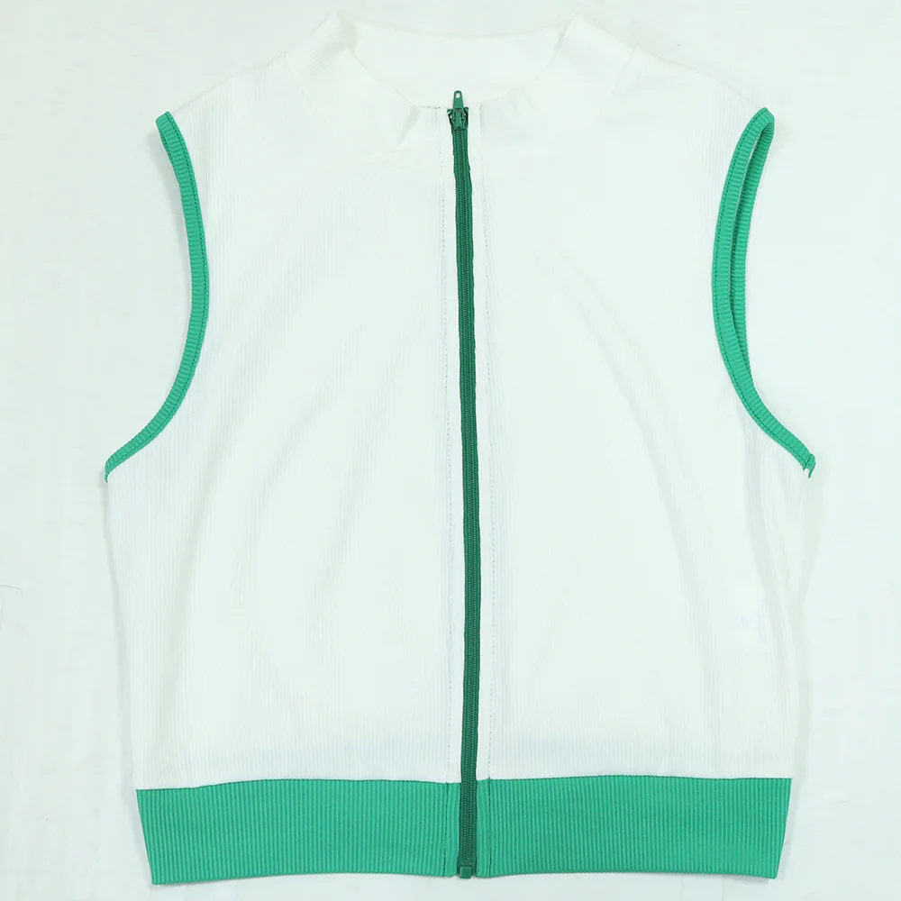 CM.YAYA Women's Set Sleeveless V-neck Vest  + Pleated Skirts 2025 Summer Cute Street Beach Two 2 Piece Sets Outfits Tracksuit