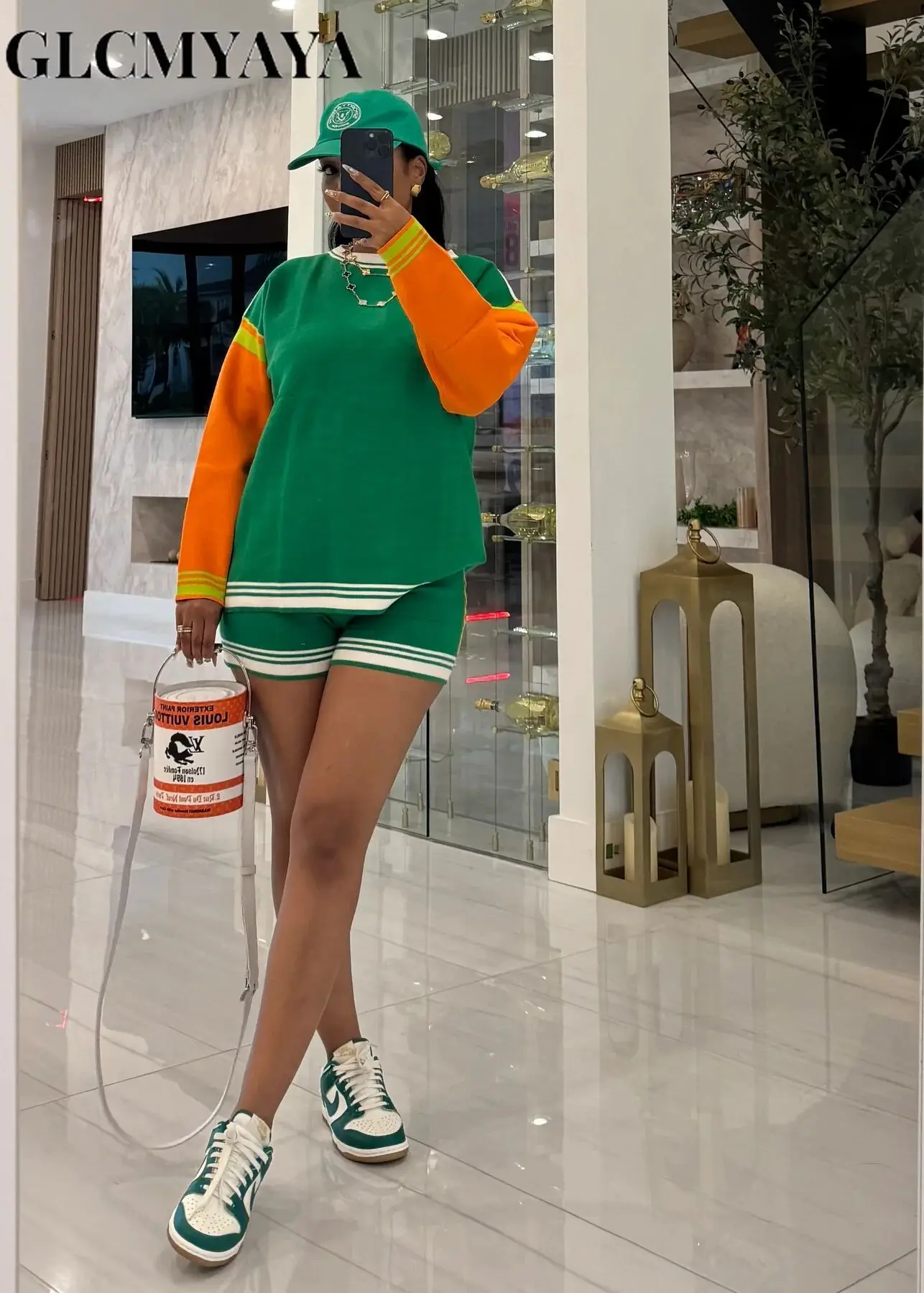 CM.YAYA Knit Ribbed Women’s Set Long Sleeve Sweater Tops + Shorts Suit 2025 Streetwear Sporty Two 2 Piece Sets Outfits Tracksuit CM.YAYA Knit Ribbed Women's Set Long Sleeve Sweater Tops + Shorts Suit 2025 Streetwear Sporty Two 2 Piece Sets Outfits Tracksuit