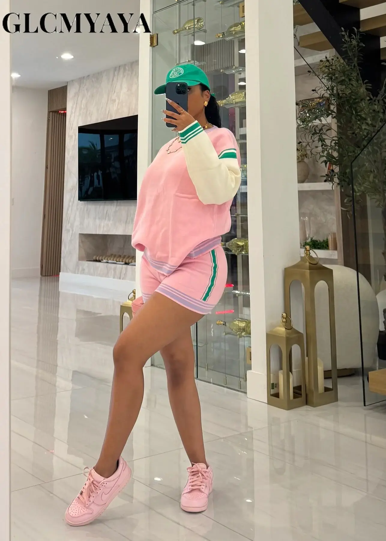 CM.YAYA Knit Ribbed Women’s Set Long Sleeve Sweater Tops + Shorts Suit 2025 Streetwear Sporty Two 2 Piece Sets Outfits Tracksuit CM.YAYA Knit Ribbed Women's Set Long Sleeve Sweater Tops + Shorts Suit 2025 Streetwear Sporty Two 2 Piece Sets Outfits Tracksuit