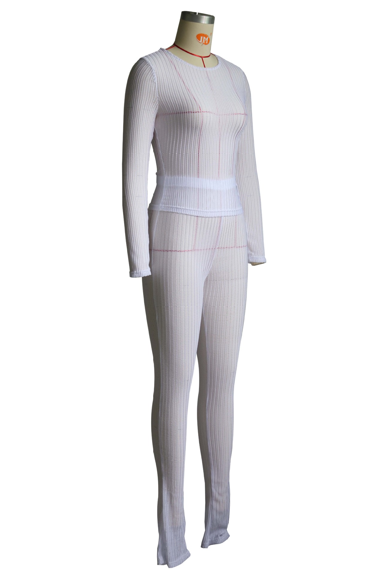 CM.YAYA Fashion See Though Women's Set Long Sleeve T-shirt and Flare Pants 2024 Active Street Two 2 Piece Sets Outfits Tracksuit CM.YAYA Fashion See Though Women's Set Long Sleeve T-shirt and Flare Pants 2024 Active Street Two 2 Piece Sets Outfits Tracksuit