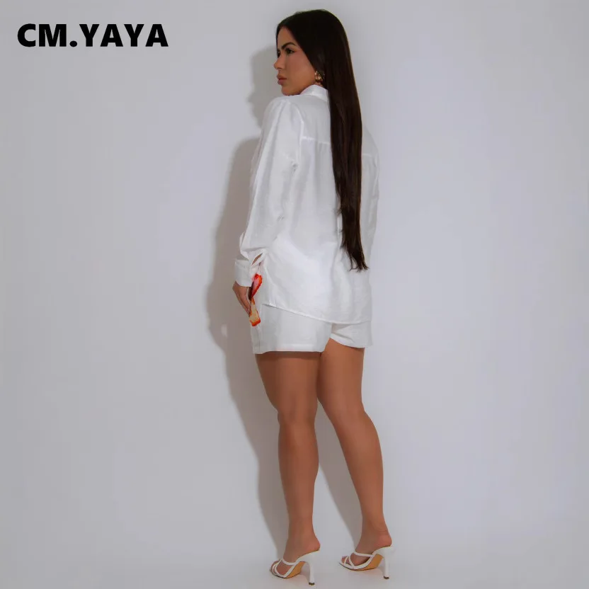 CM.YAYA 2025 Fall Fashion Floral Printed Women’s Set Long Sleeve Blouse Shirt and Shorts Suits Two 2 Piece Set Outfit Tracksuit CM.YAYA 2025 Fall Fashion Floral Printed Women's Set Long Sleeve Blouse Shirt and Shorts Suits Two 2 Piece Set Outfit Tracksuit
