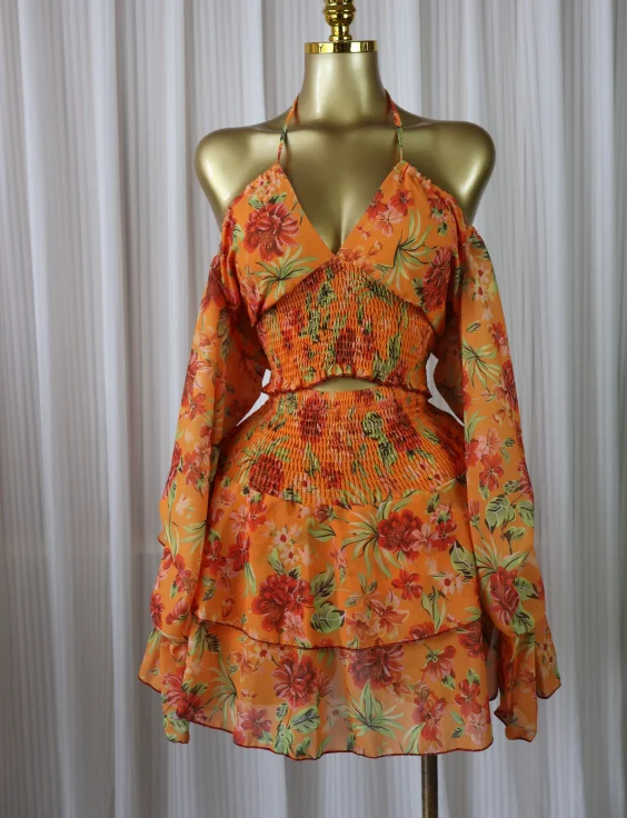 GLCMYAYA Women Floral Printed Lantern Long Sleeve Blouses Tee Tops and Ruffles Mini A-line Skirt 2026 Fall Two Piece Set Outfits GLCMYAYA Women Floral Printed Lantern Long Sleeve Blouses Tee Tops and Ruffles Mini A-line Skirt 2026 Fall Two Piece Set Outfits