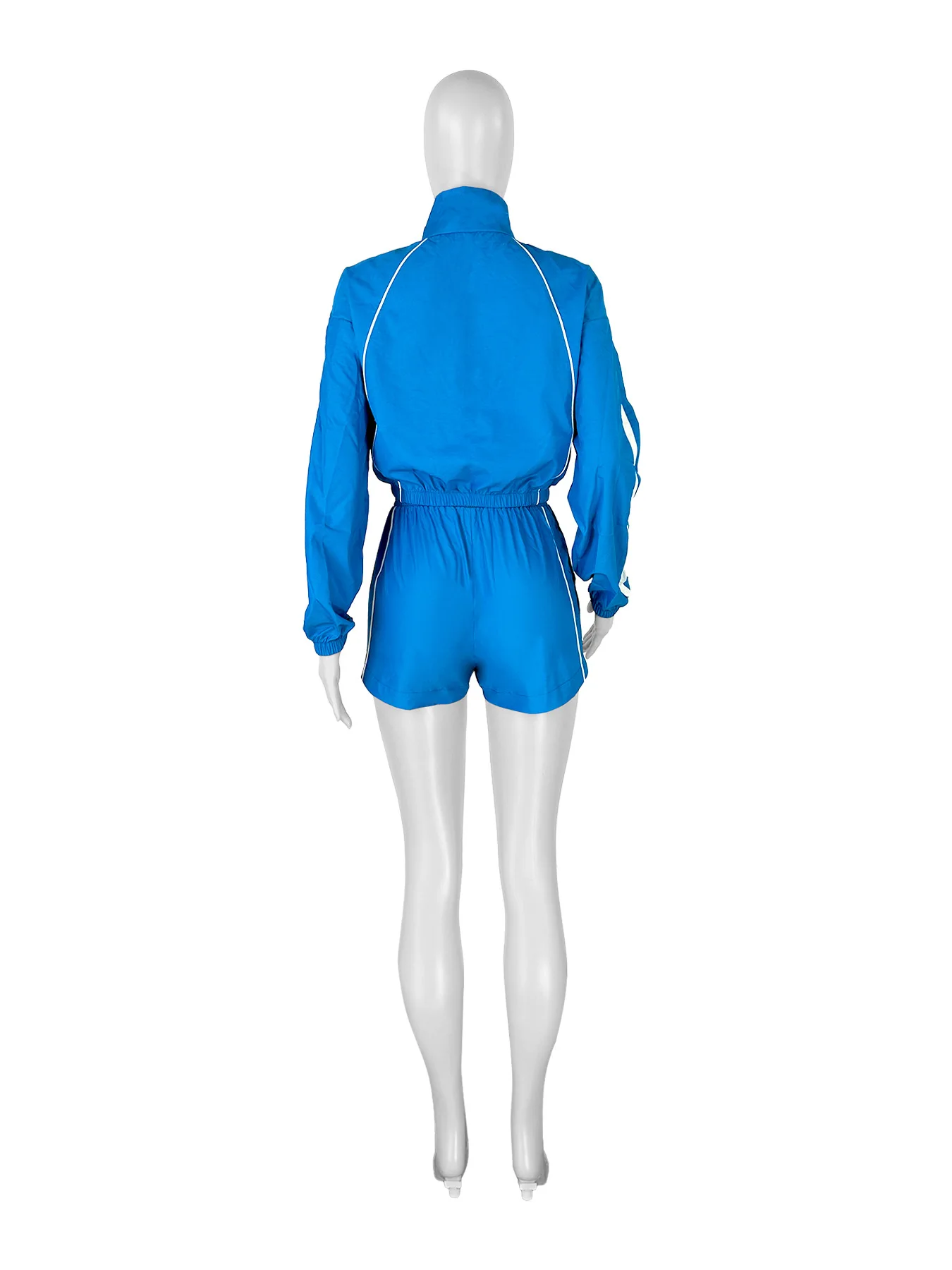 CM.YAYA Women's Set Long Sleeve Jacket + Shorts Suit 2025 Summer Streetwear Active Slim Sporty Two 2 Piece Set Outfit Tracksuit