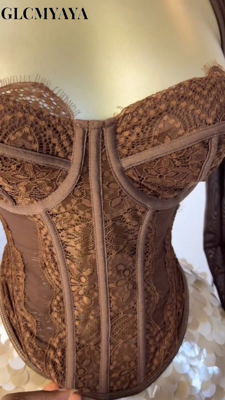 GLCMYAYA Street Women's Dress Set Lace Patchwork Crop Tops and Bodycon Midi Mini Skirts Suit Vacation Two 2 Piece Set Outfit GLCMYAYA Street Women's Dress Set Lace Patchwork Crop Tops and Bodycon Midi Mini Skirts Suit Vacation Two 2 Piece Set Outfit