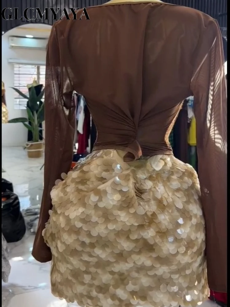 GLCMYAYA Street Women's Dress Set Lace Patchwork Crop Tops and Bodycon Midi Mini Skirts Suit Vacation Two 2 Piece Set Outfit