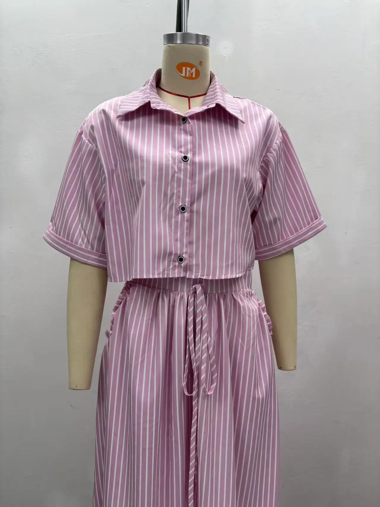 GLCMYAYA Women Set Street Short Sleeve Shirts + Long Pleated Skirts Suits 2026 Spring Two 2 Piece Sets Casual Outfits Tracksuits