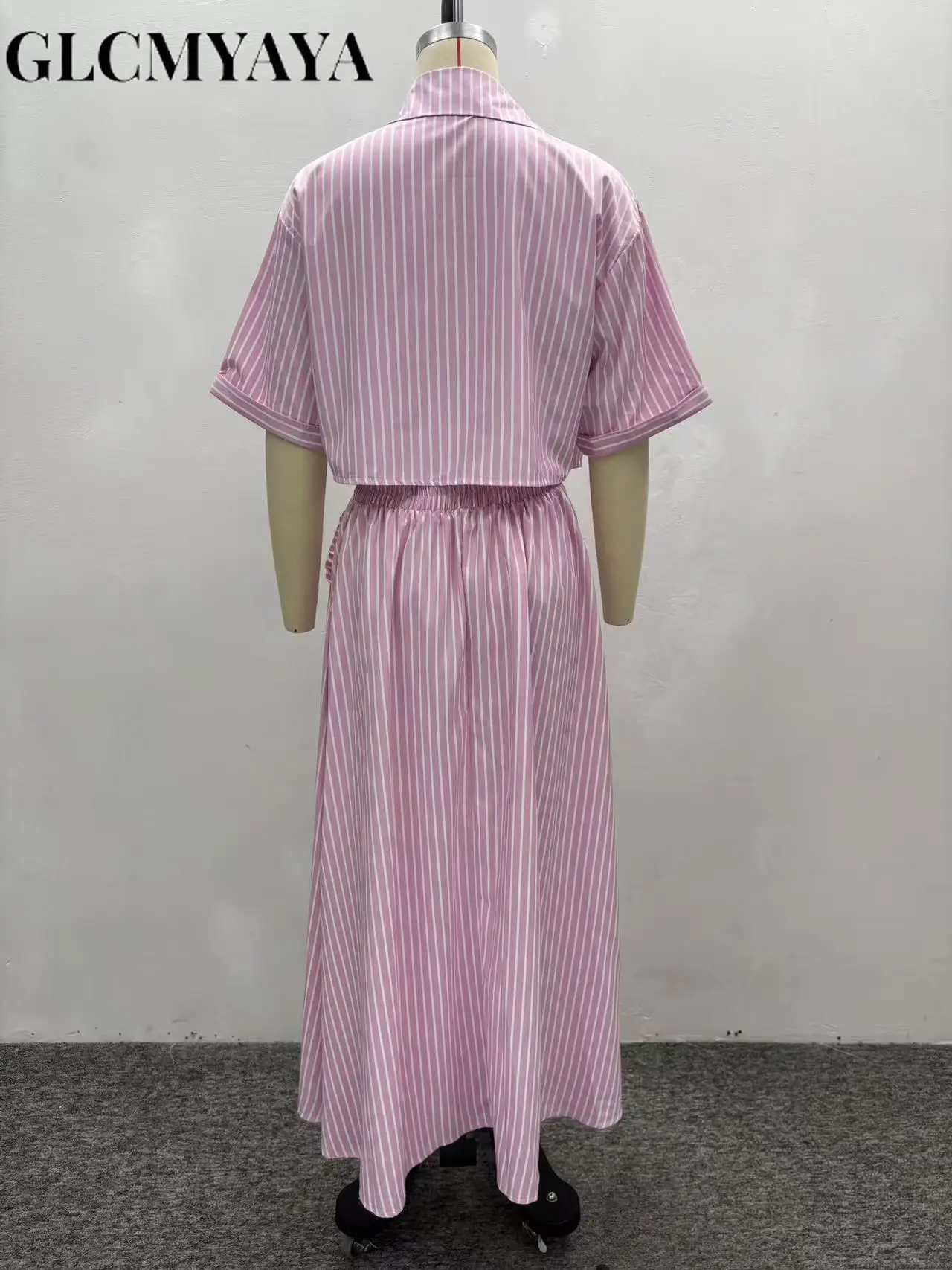 GLCMYAYA Women Set Street Short Sleeve Shirts + Long Pleated Skirts Suits 2026 Spring Two 2 Piece Sets Casual Outfits Tracksuits GLCMYAYA Women Set Street Short Sleeve Shirts + Long Pleated Skirts Suits 2026 Spring Two 2 Piece Sets Casual Outfits Tracksuits