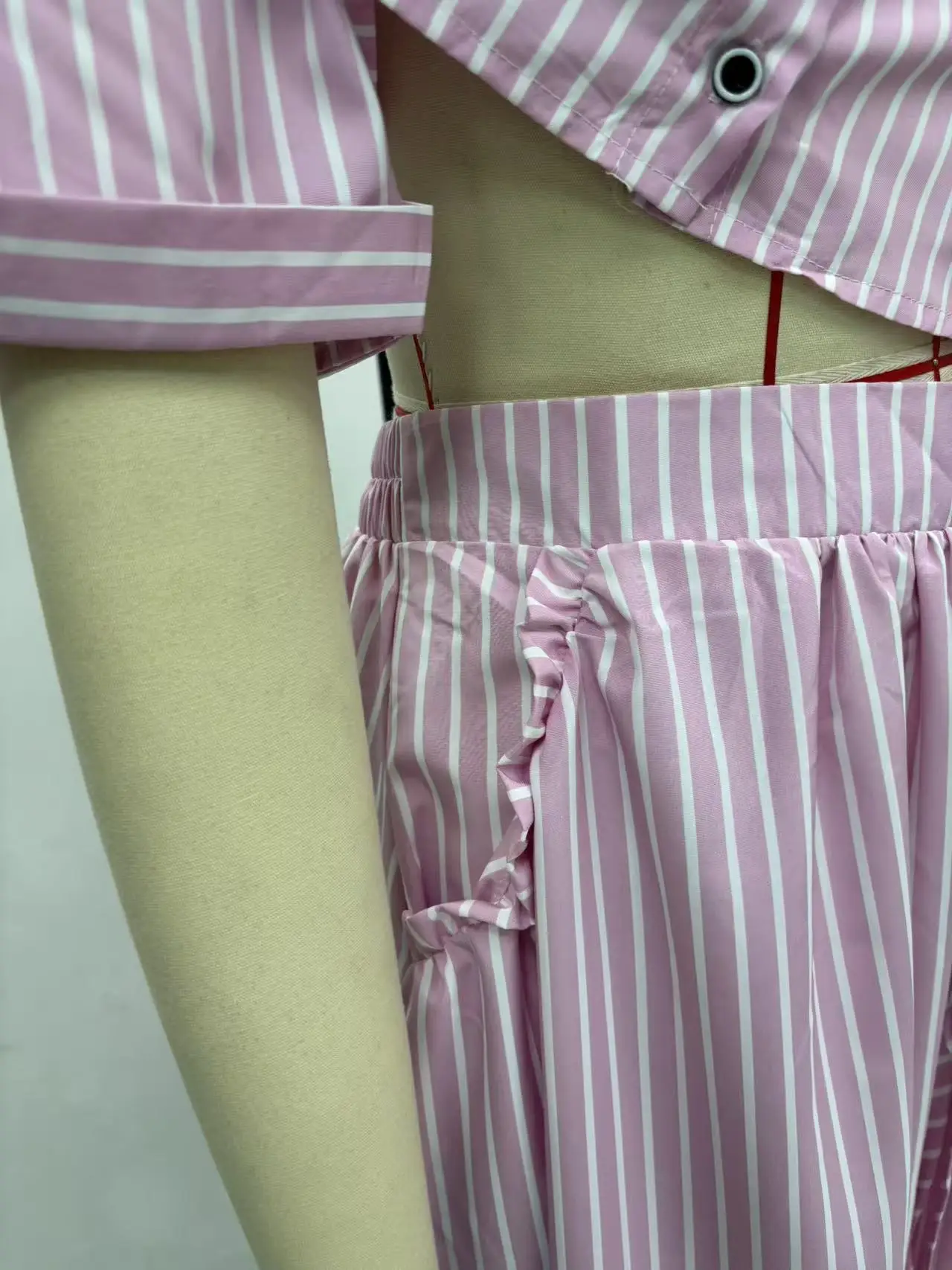 GLCMYAYA Women Set Street Short Sleeve Shirts + Long Pleated Skirts Suits 2026 Spring Two 2 Piece Sets Casual Outfits Tracksuits